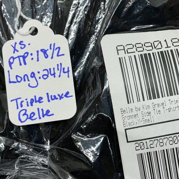 XS -TripleLuxe Grommet Side Tie T-shirt NIP - Picture 7 of 7